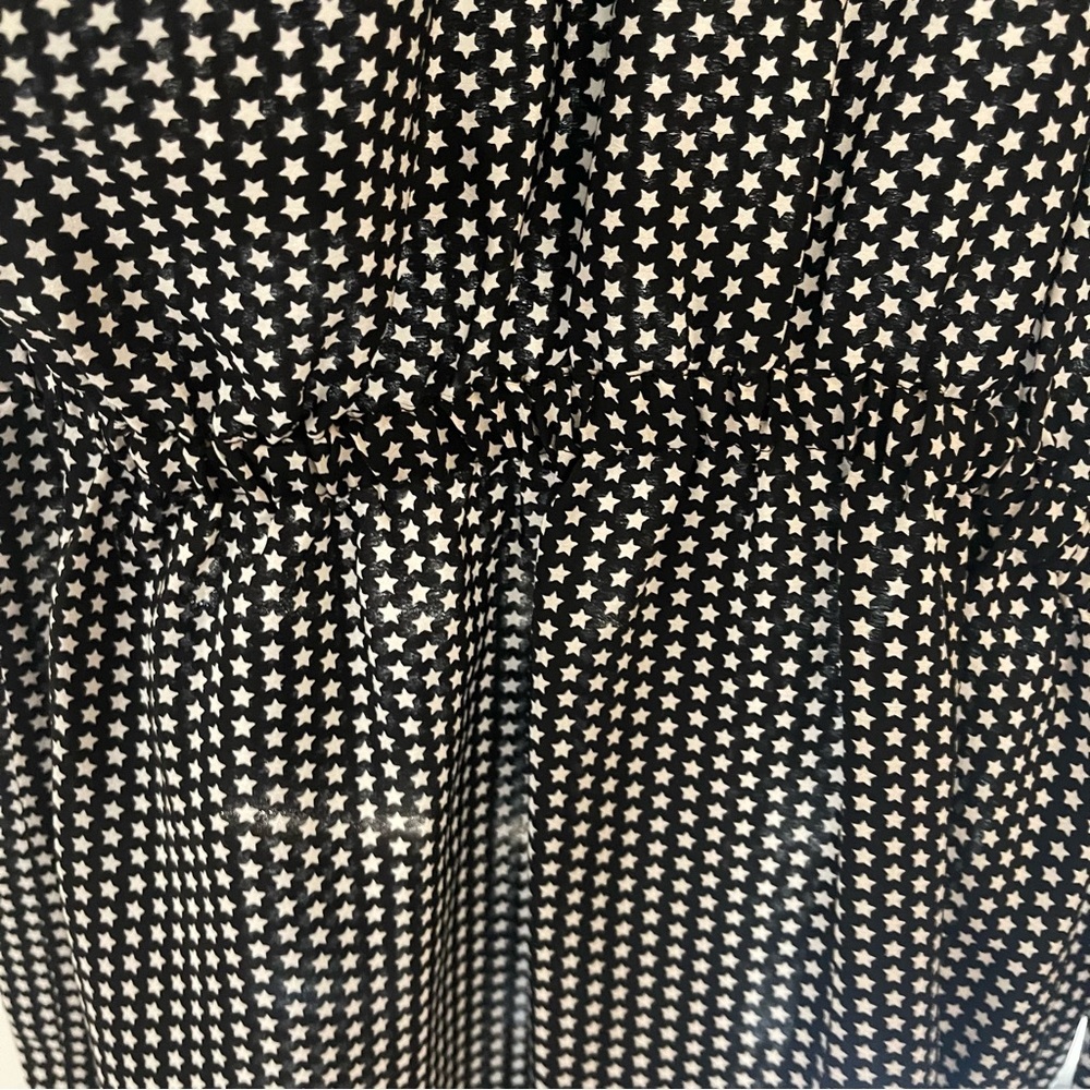 Robert Rodriguez Star Print Cold Shoulder Silk Dress, Small - Picture 9 of 15